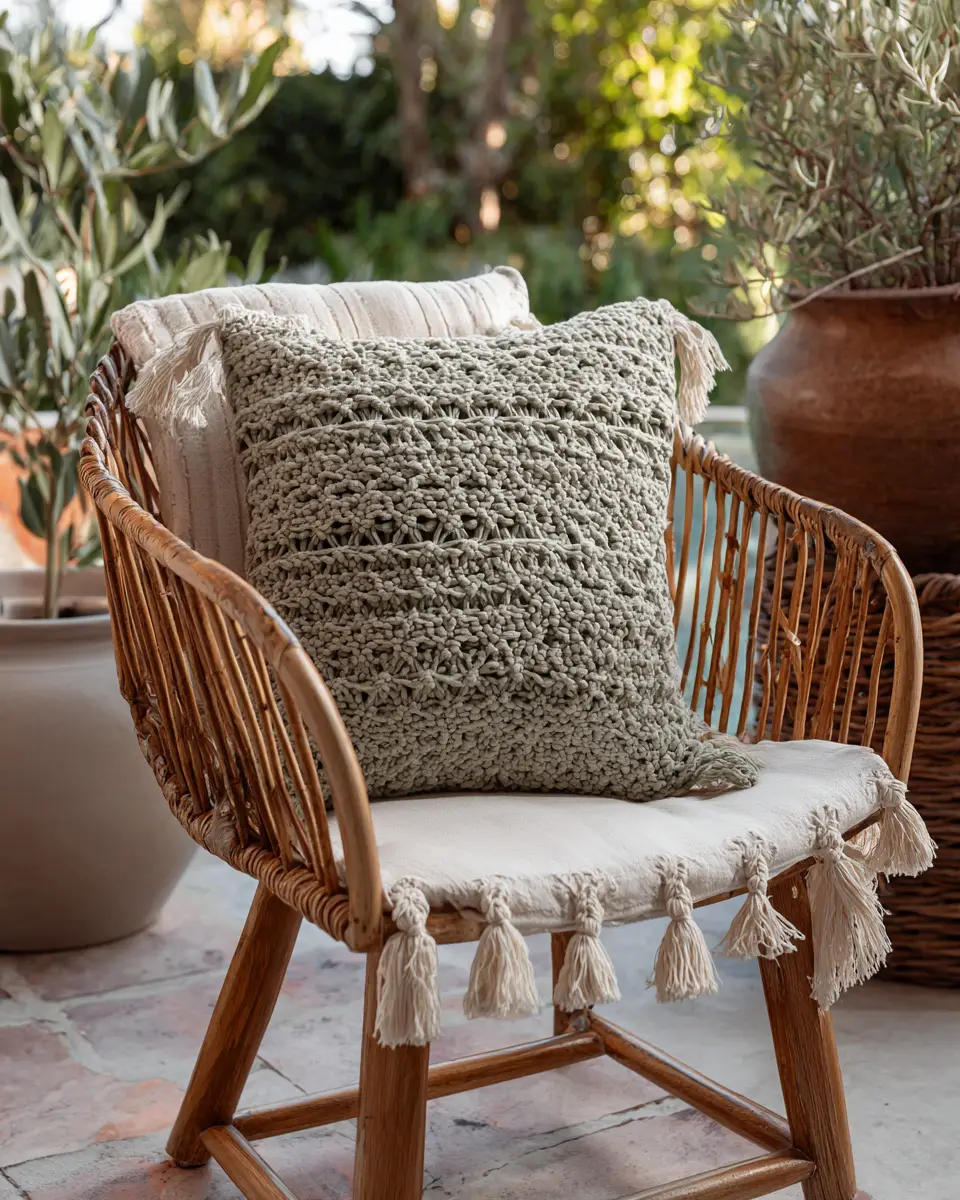 Sage Green Boho Patio Decor Ideas