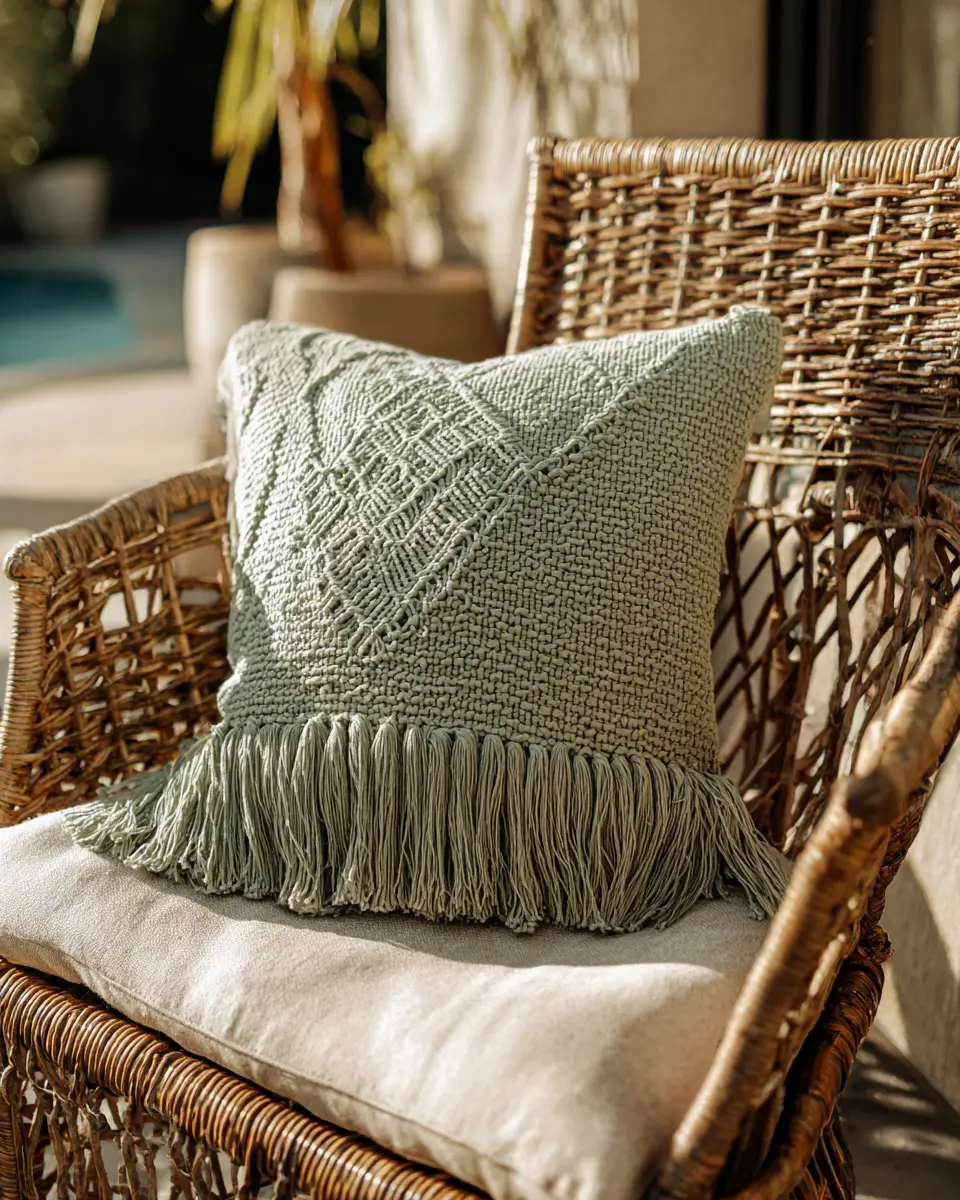 Sage Green Boho Patio Decor Ideas