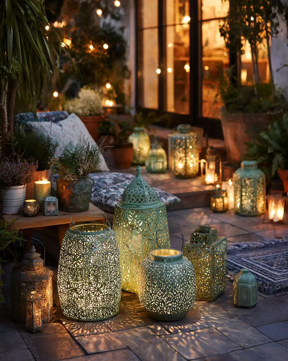 Sage Green Boho Patio Decor Ideas