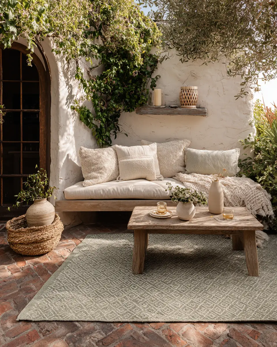 Sage Green Boho Patio Decor Ideas