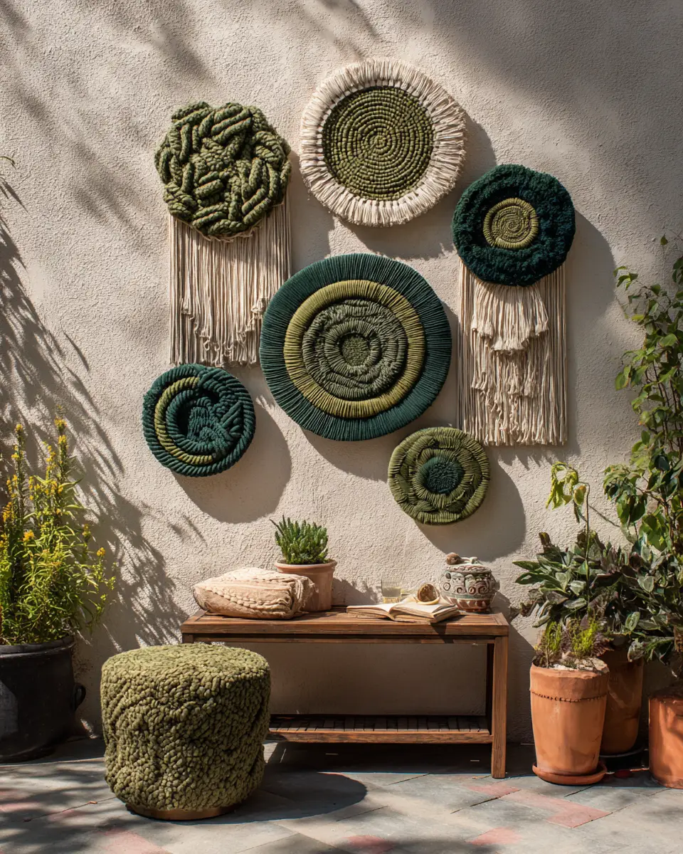 Sage Green Boho Patio Decor Ideas