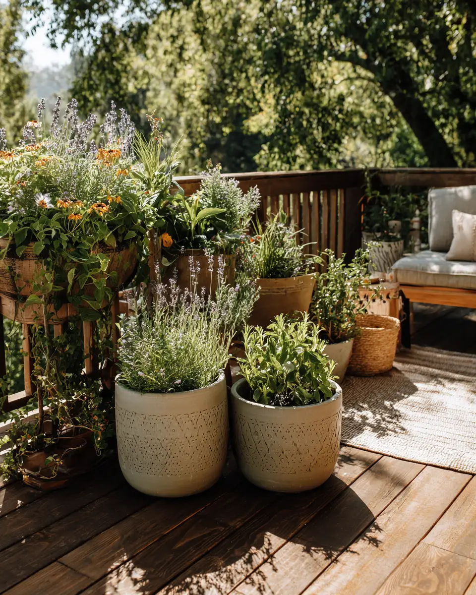 Sage Green Boho Patio Decor Ideas