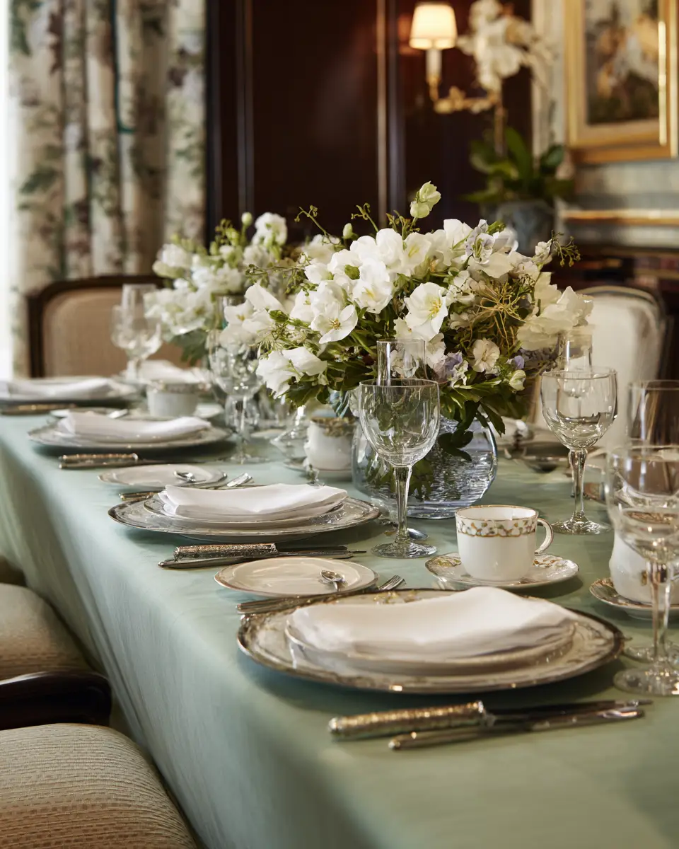 Sage Green Classic Dining Room Decor Ideas