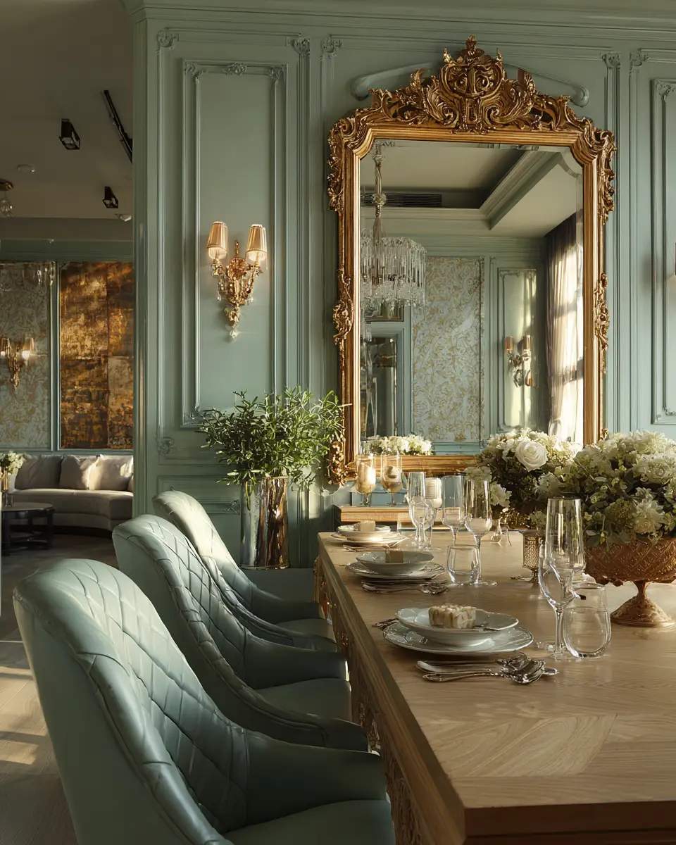 Sage Green Classic Dining Room Decor Ideas