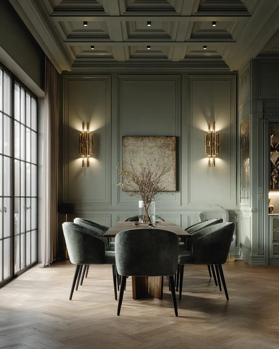 Sage Green Classic Dining Room Decor Ideas