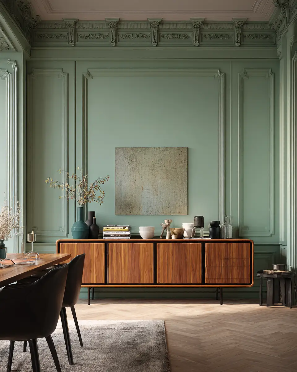 Sage Green Classic Dining Room Decor Ideas