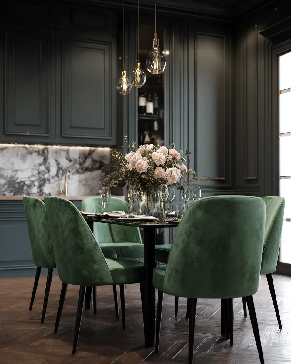 Sage Green Classic Dining Room Decor Ideas