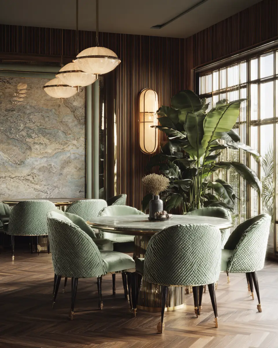 Sage Green Classic Dining Room Decor Ideas