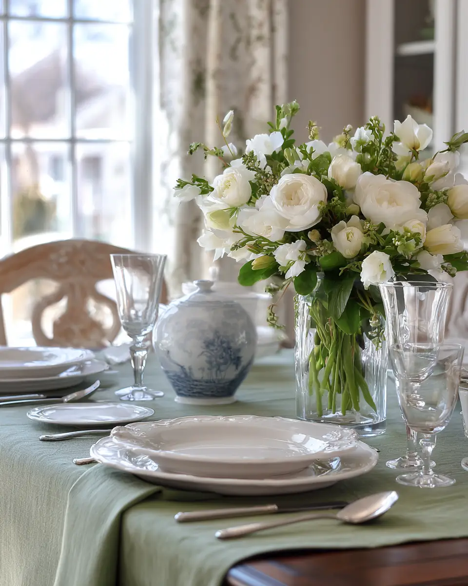 Sage Green Classic Dining Room Decor Ideas