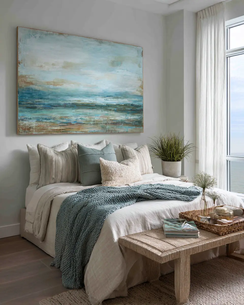 Sage Green Coastal Bedroom Decor Ideas