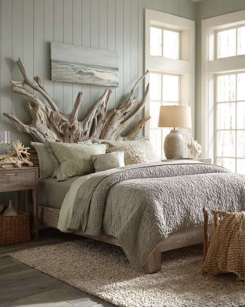 Sage Green Coastal Bedroom Decor Ideas