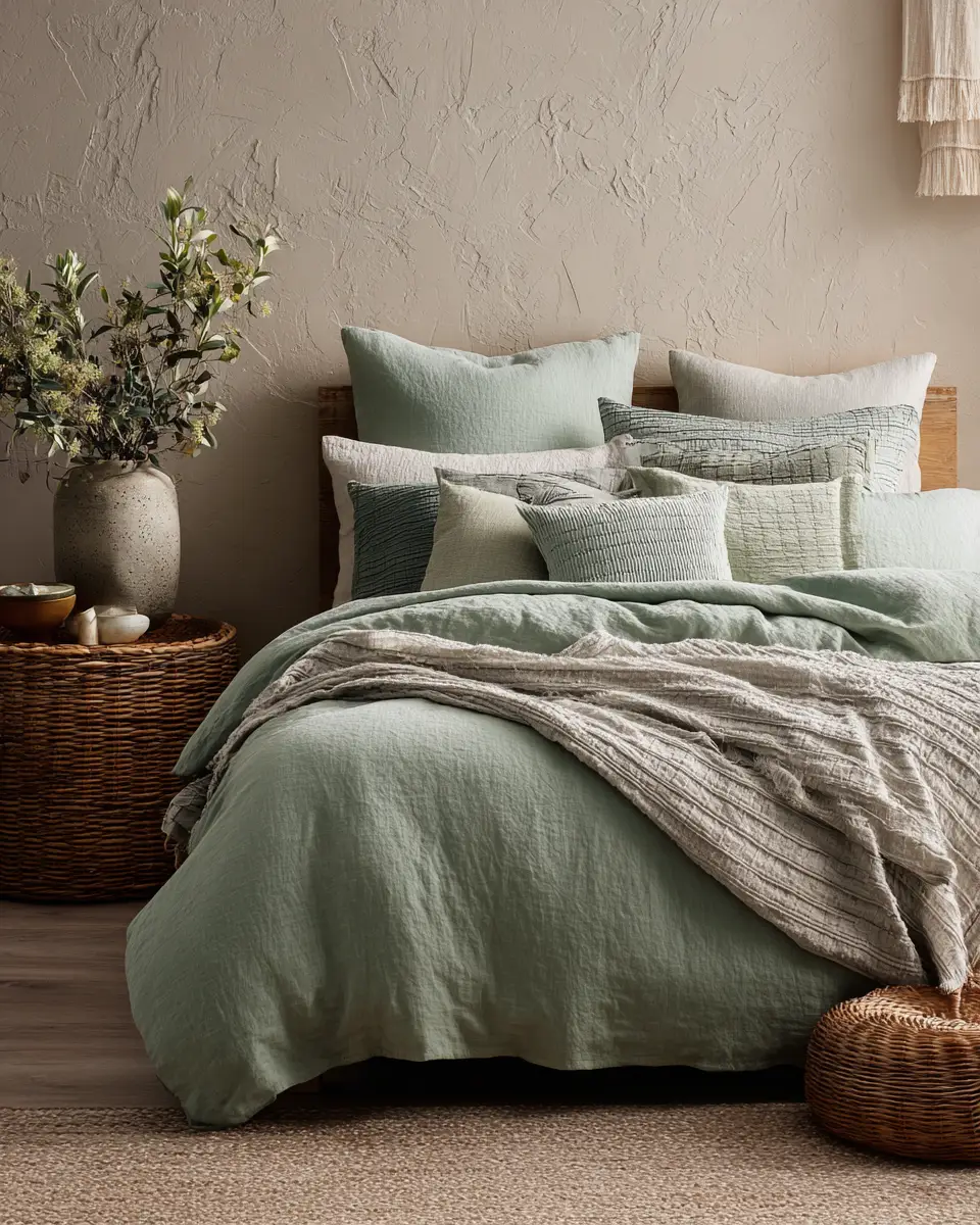 Sage Green Coastal Bedroom Decor Ideas
