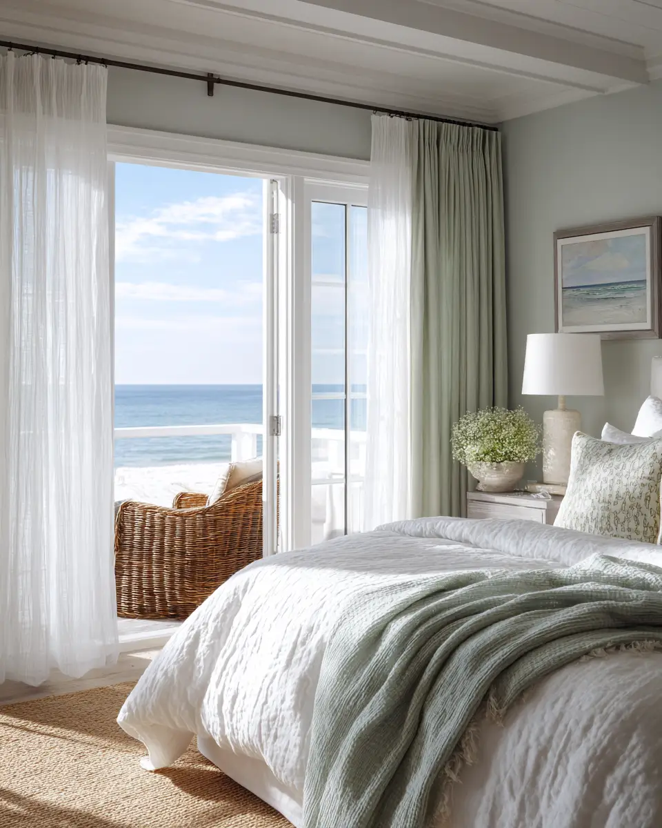 Sage Green Coastal Bedroom Decor Ideas