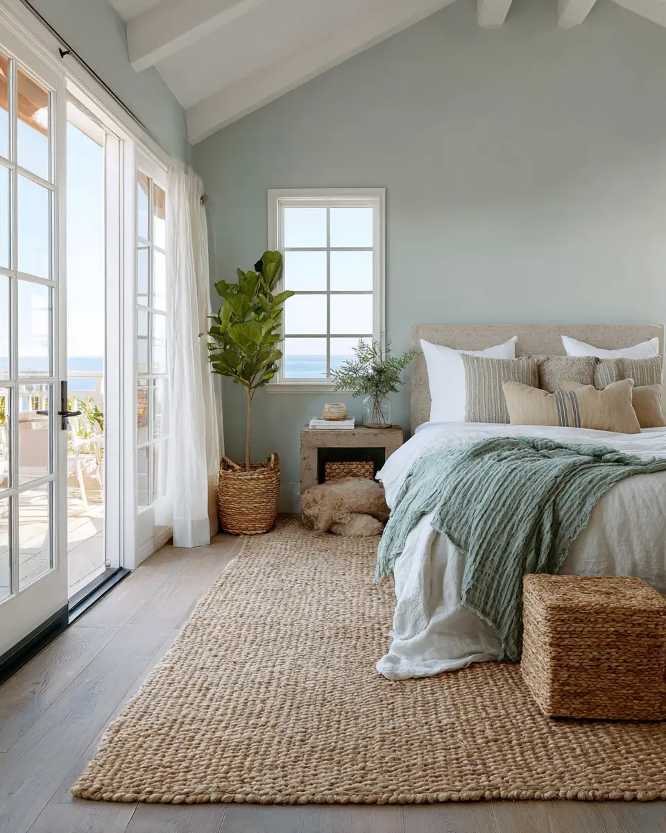 Sage Green Coastal Bedroom Decor Ideas