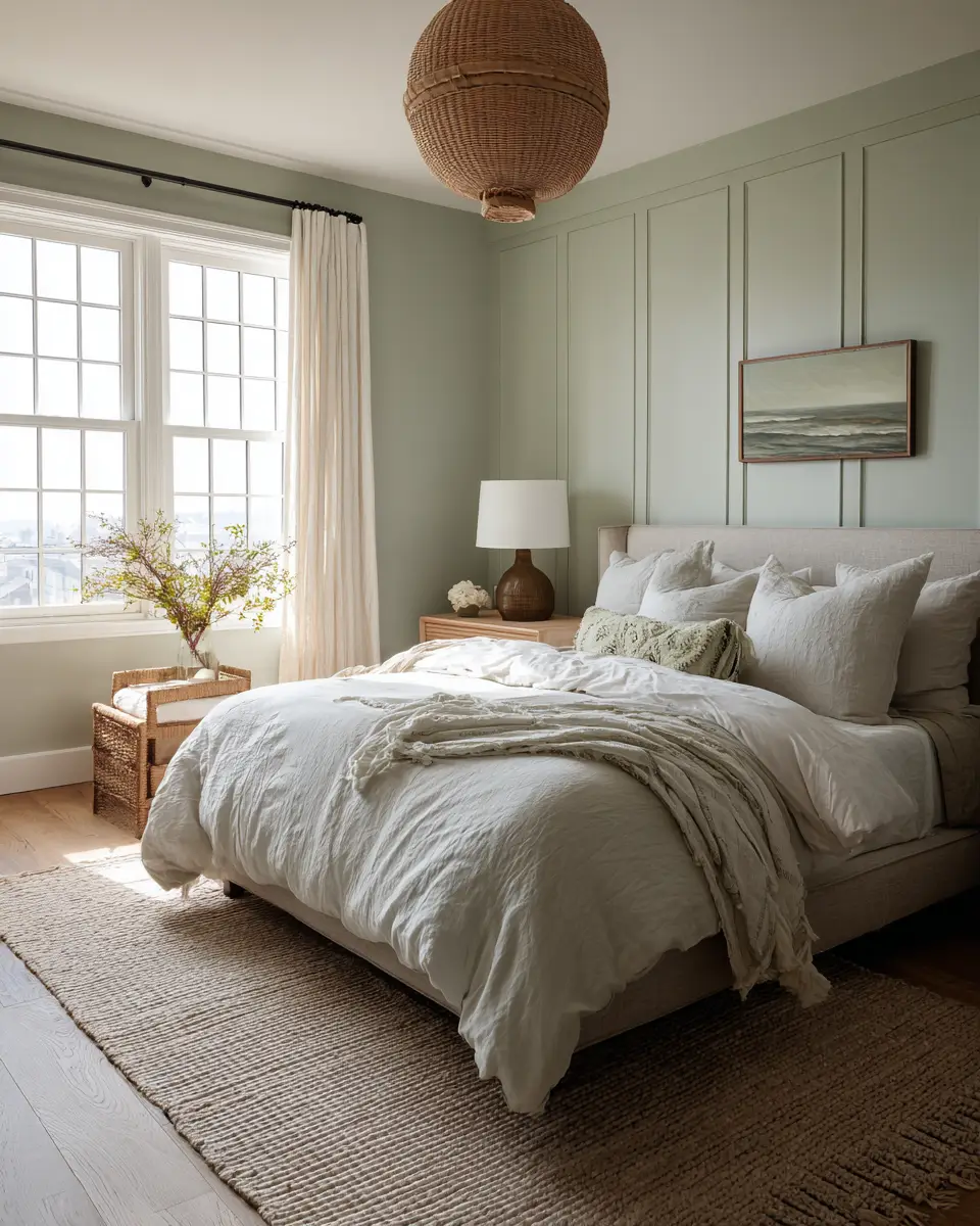 Sage Green Coastal Bedroom Decor Ideas