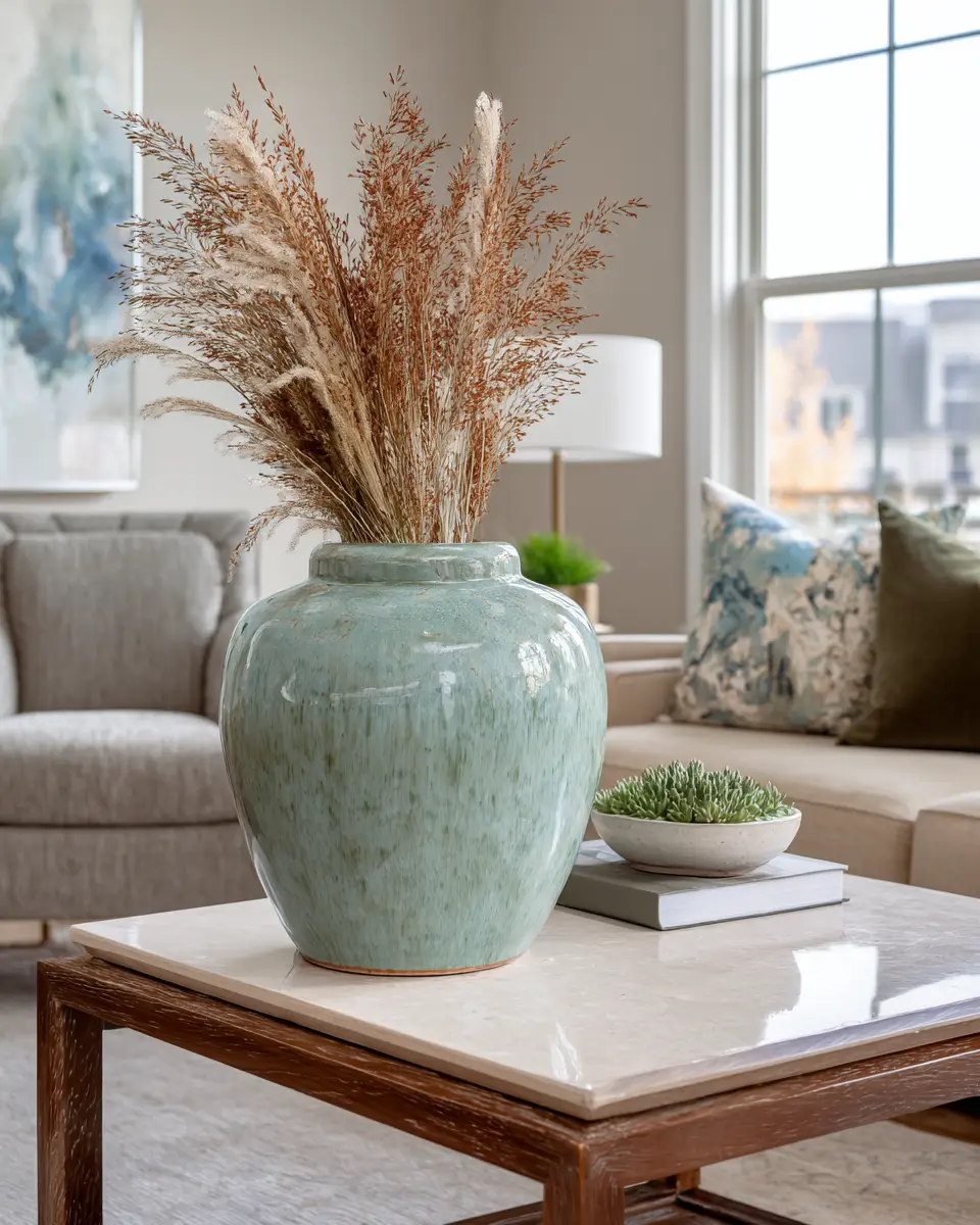 Sage Green Coastal Living Room Decor Ideas