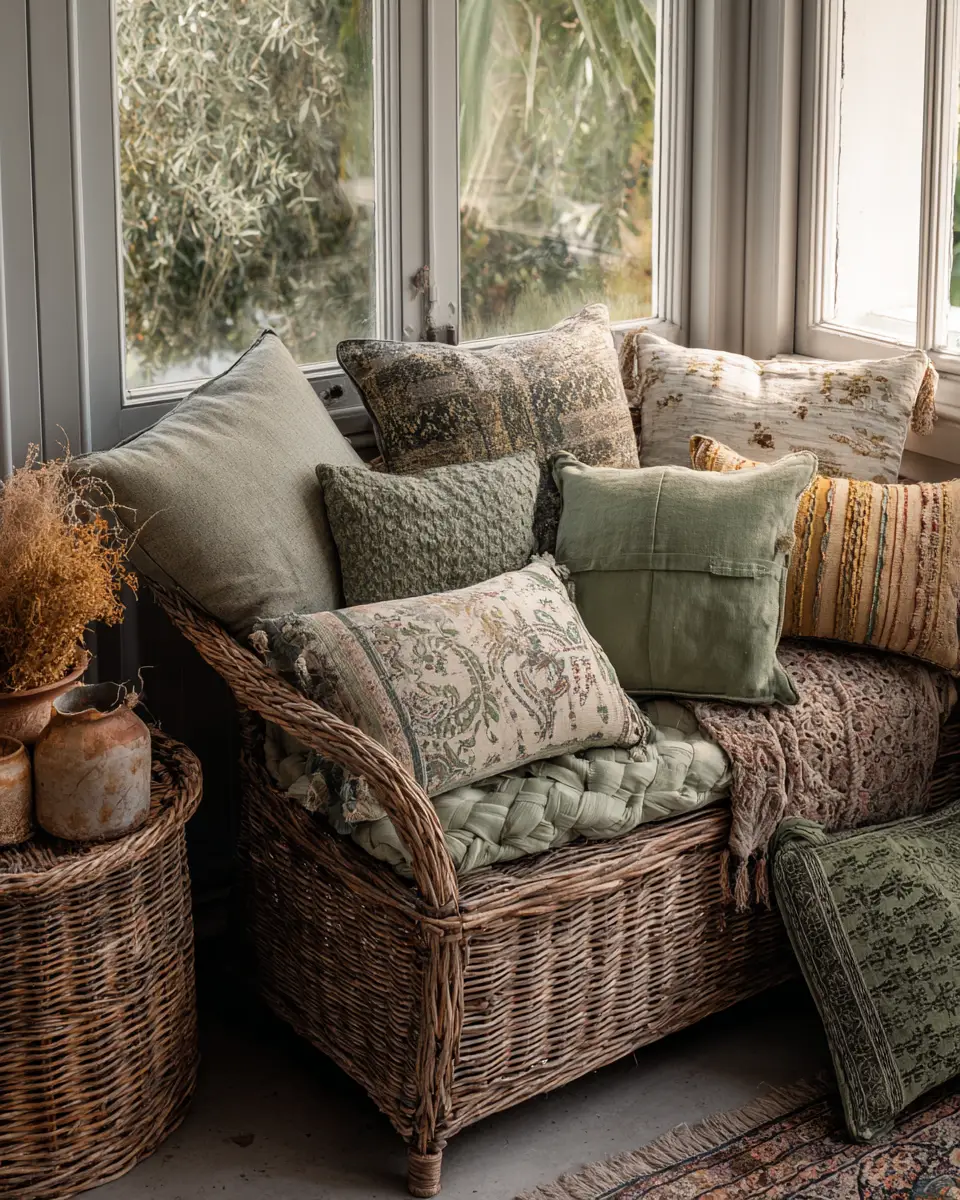 Sage Green Eclectic Porch Decor Ideas