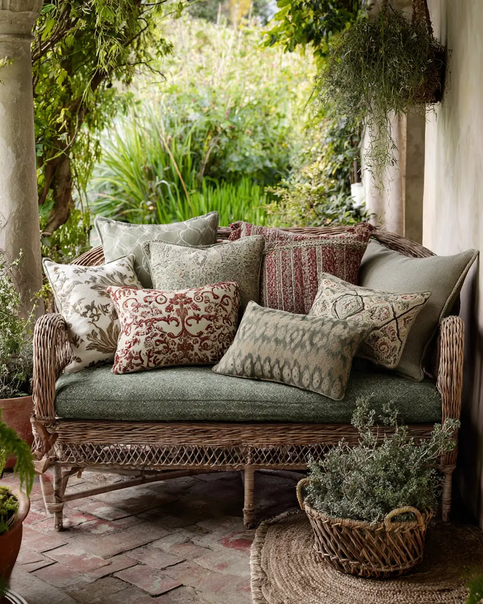 Sage Green Eclectic Porch Decor Ideas