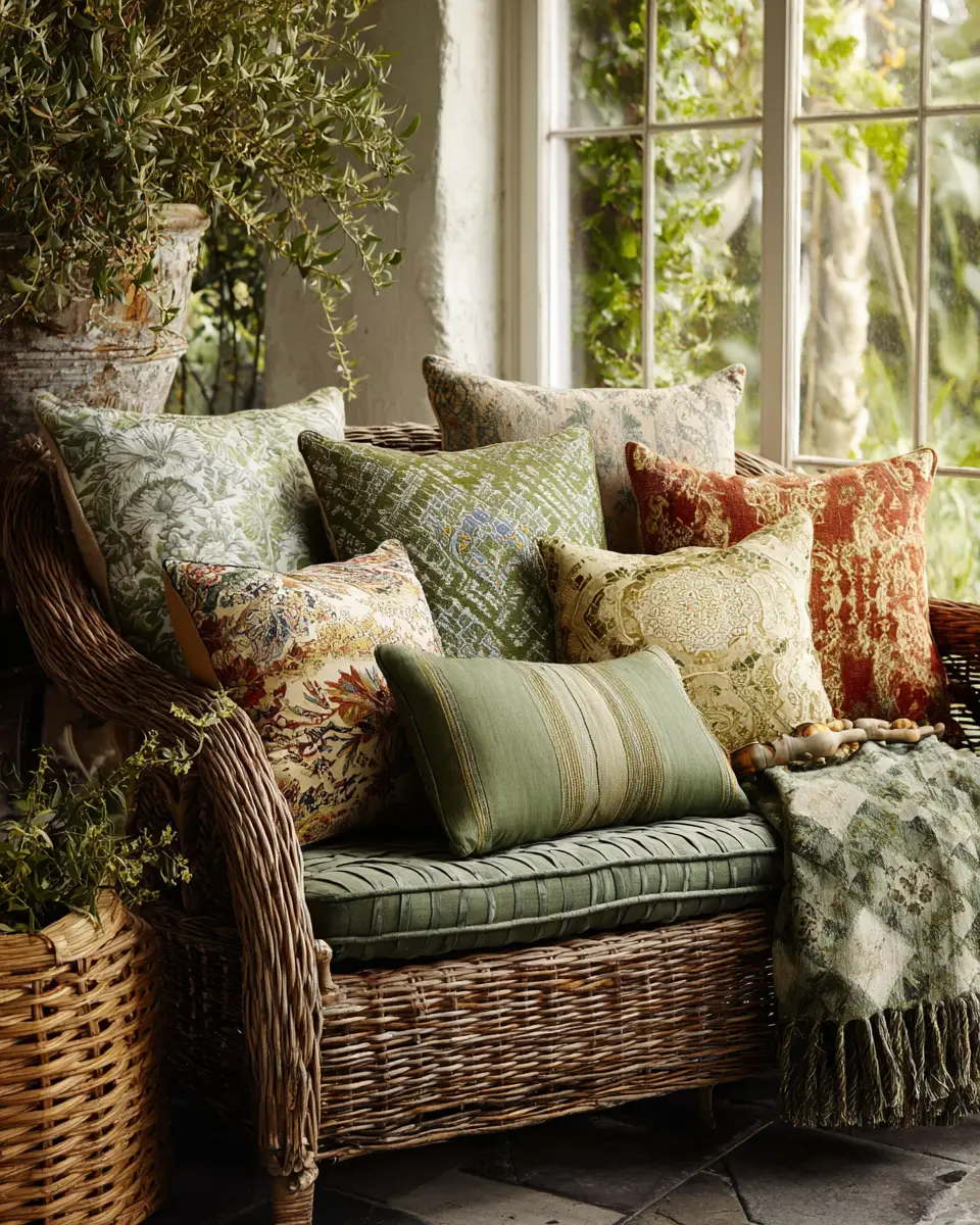 Sage Green Eclectic Porch Decor Ideas