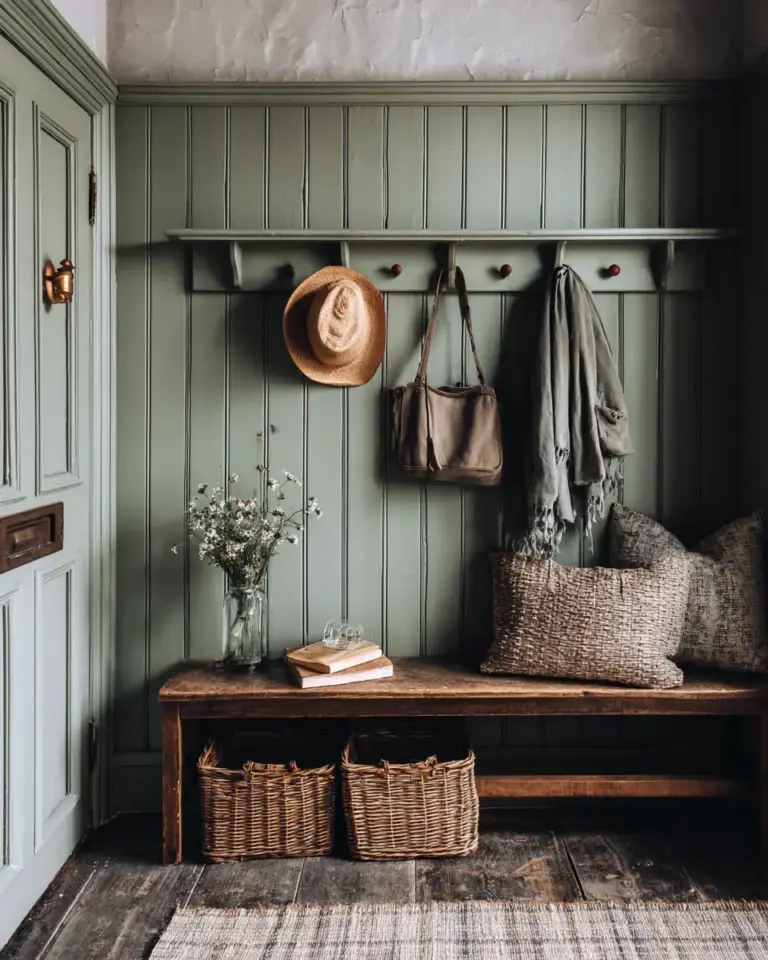 Sage Green Farmhouse Entryway Decor Ideas - Featured