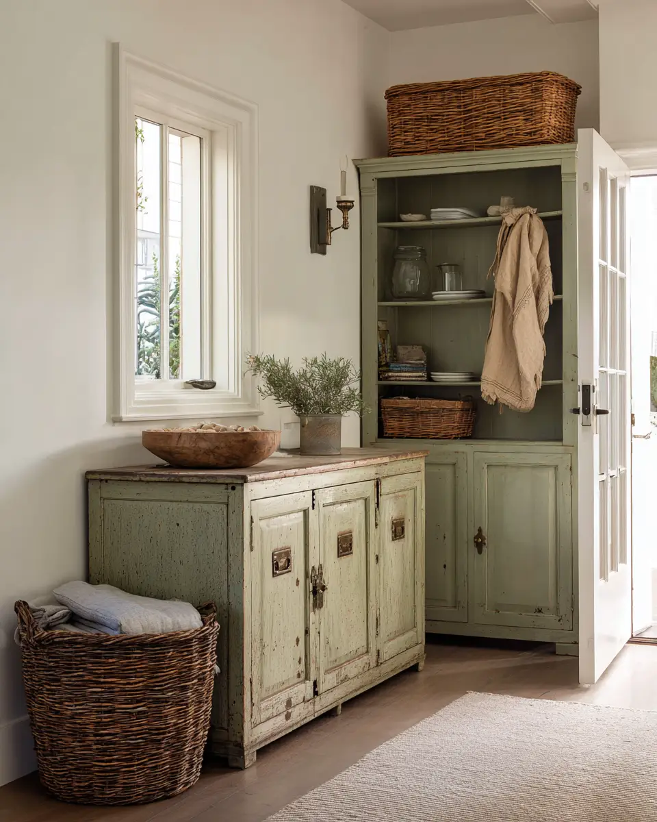 Sage Green Farmhouse Entryway Decor Ideas