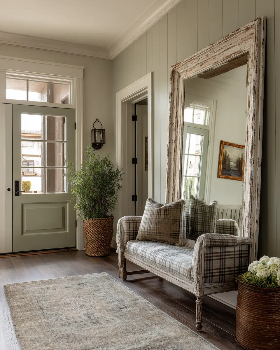 Sage Green Farmhouse Entryway Decor Ideas