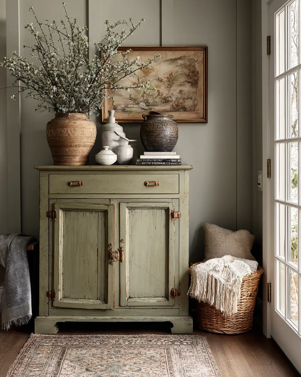 Sage Green Farmhouse Entryway Decor Ideas