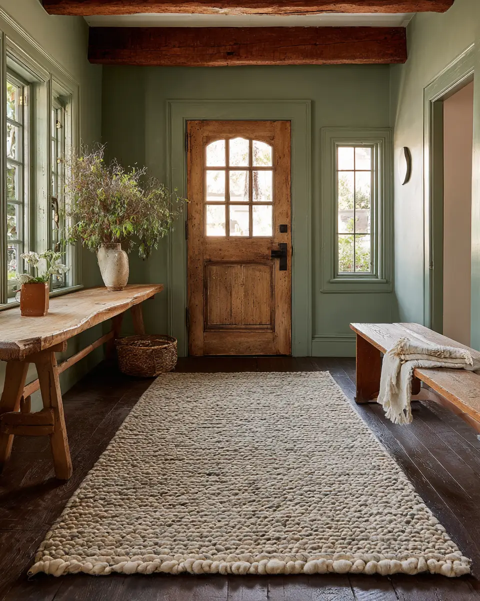 Sage Green Farmhouse Entryway Decor Ideas