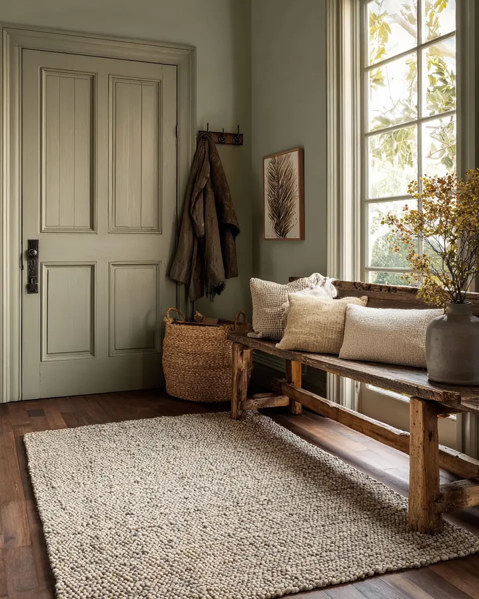 Sage Green Farmhouse Entryway Decor Ideas
