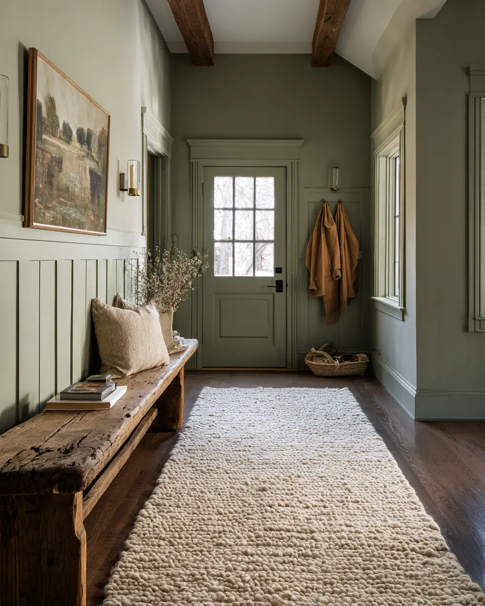 Sage Green Farmhouse Entryway Decor Ideas