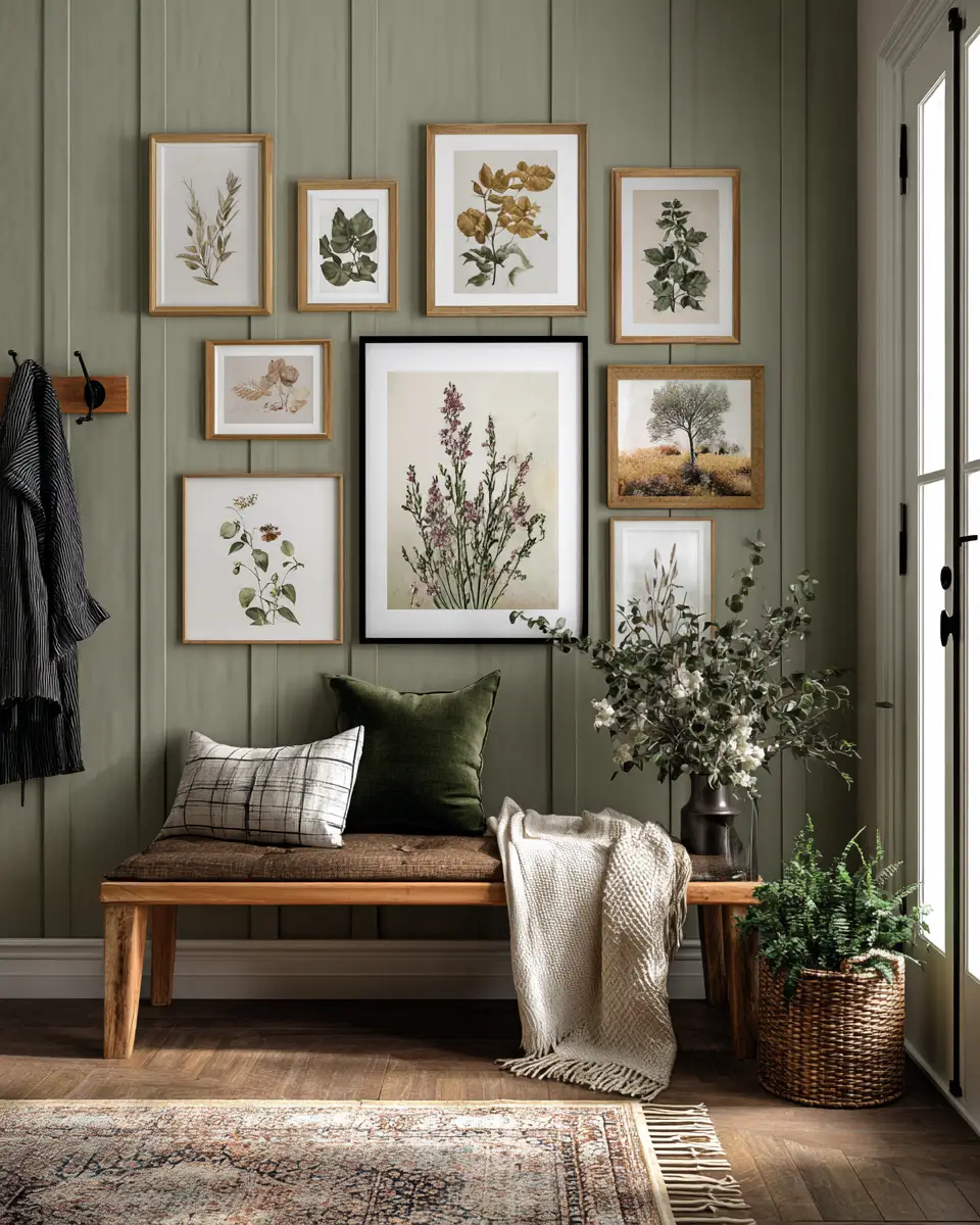 Sage Green Farmhouse Entryway Decor Ideas