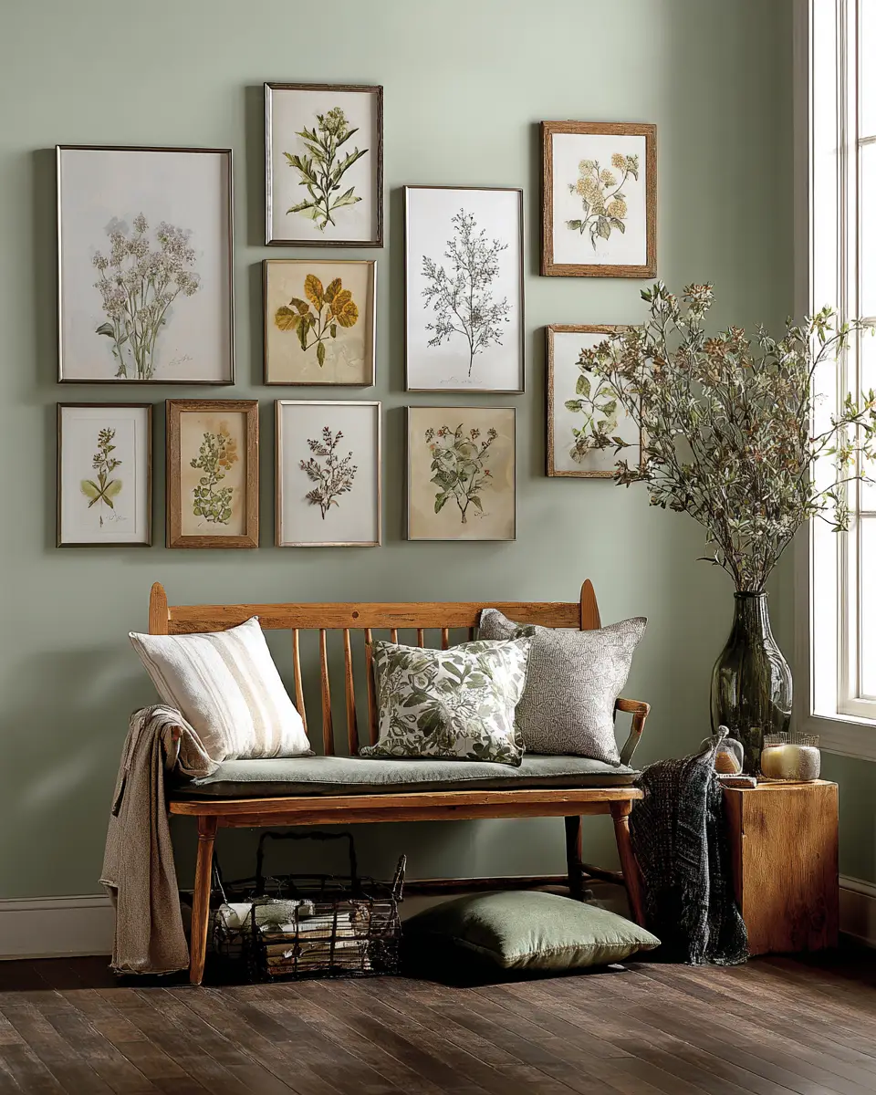 Sage Green Farmhouse Entryway Decor Ideas