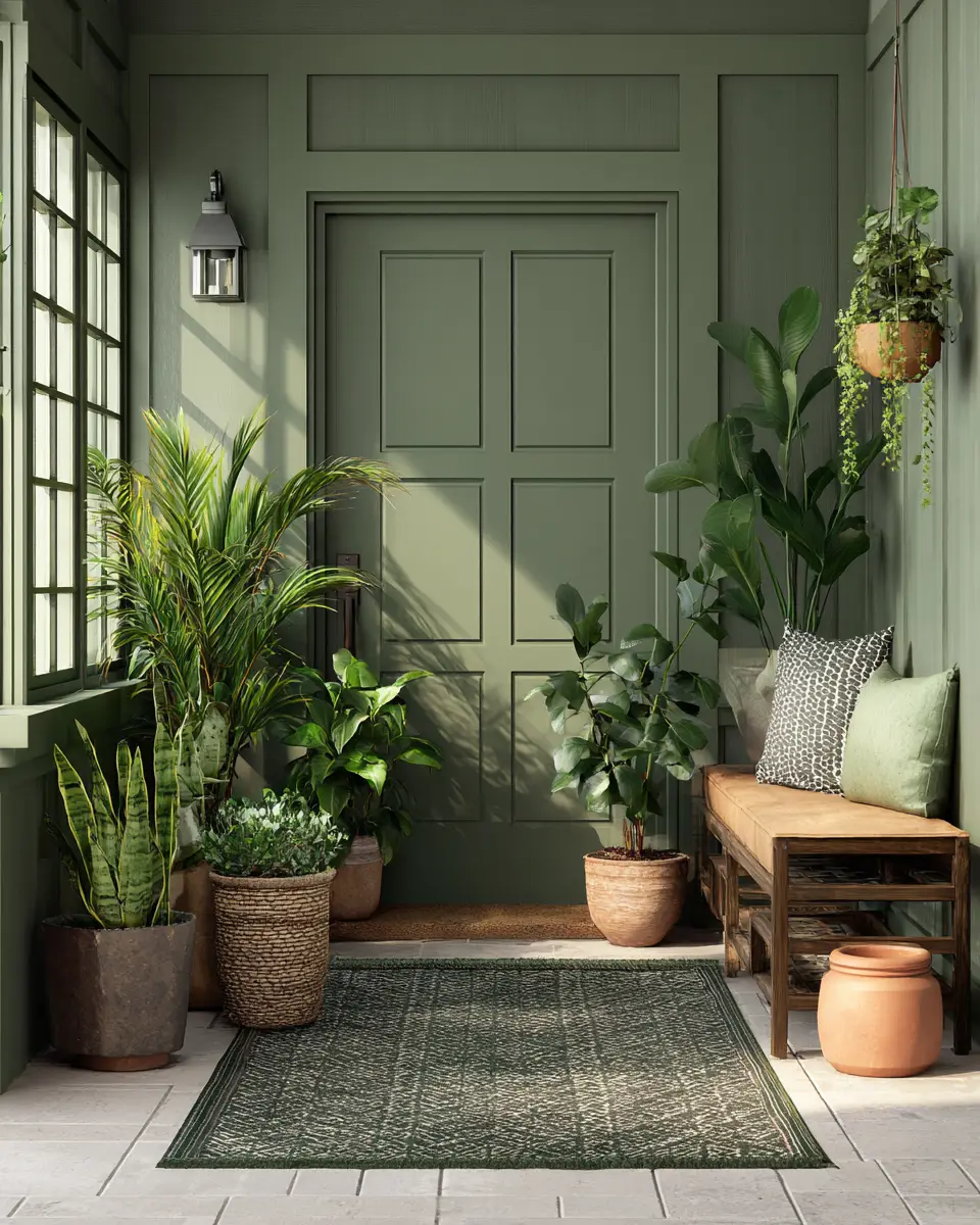 Sage Green Farmhouse Entryway Decor Ideas