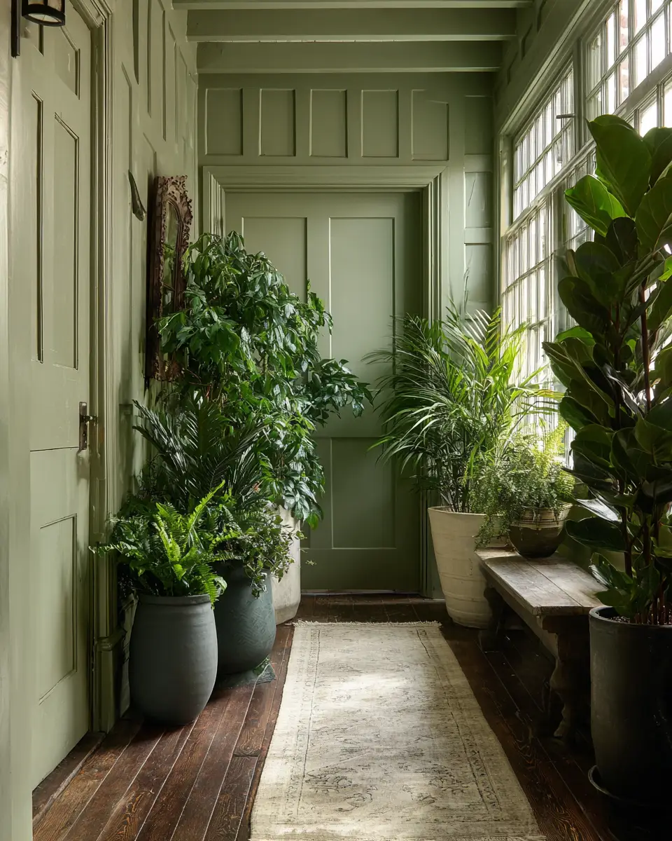 Sage Green Farmhouse Entryway Decor Ideas