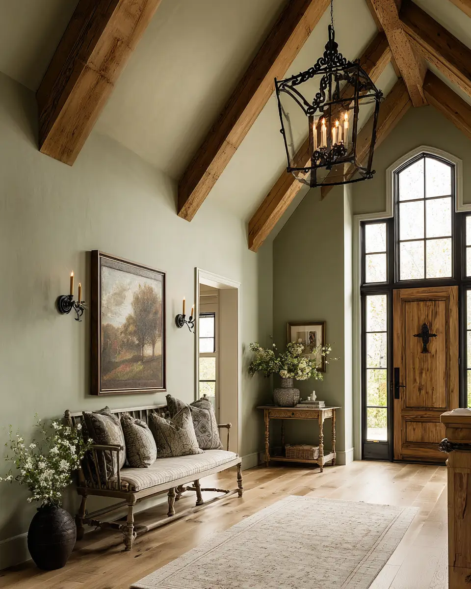 Sage Green Farmhouse Entryway Decor Ideas