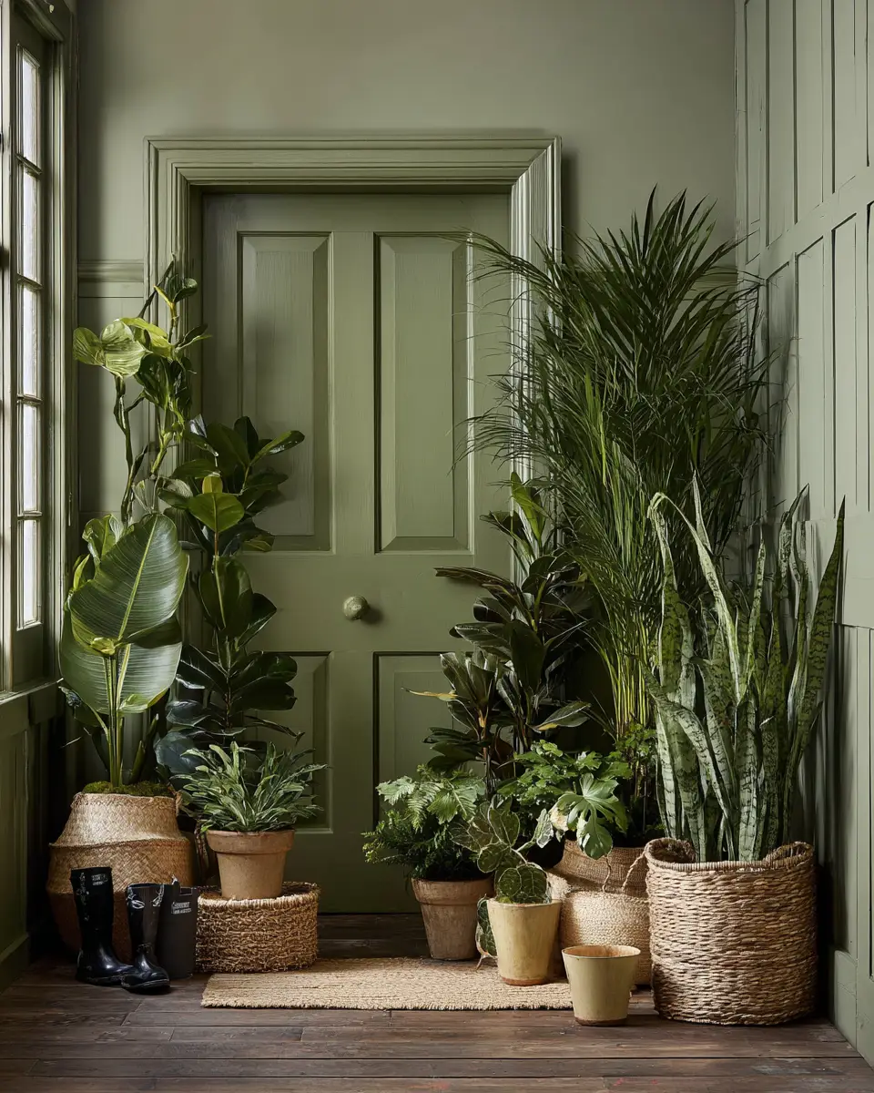 Sage Green Farmhouse Entryway Decor Ideas