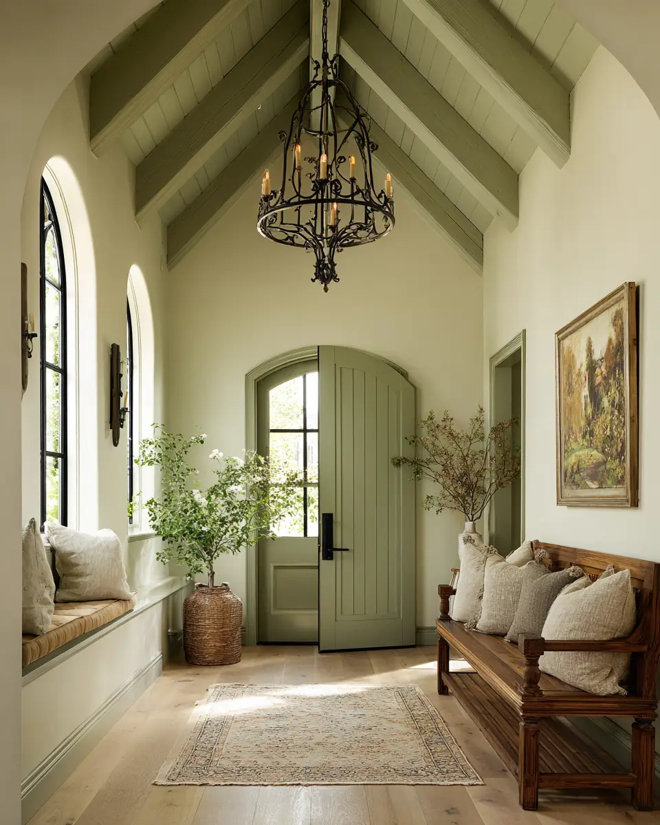 Sage Green Farmhouse Entryway Decor Ideas
