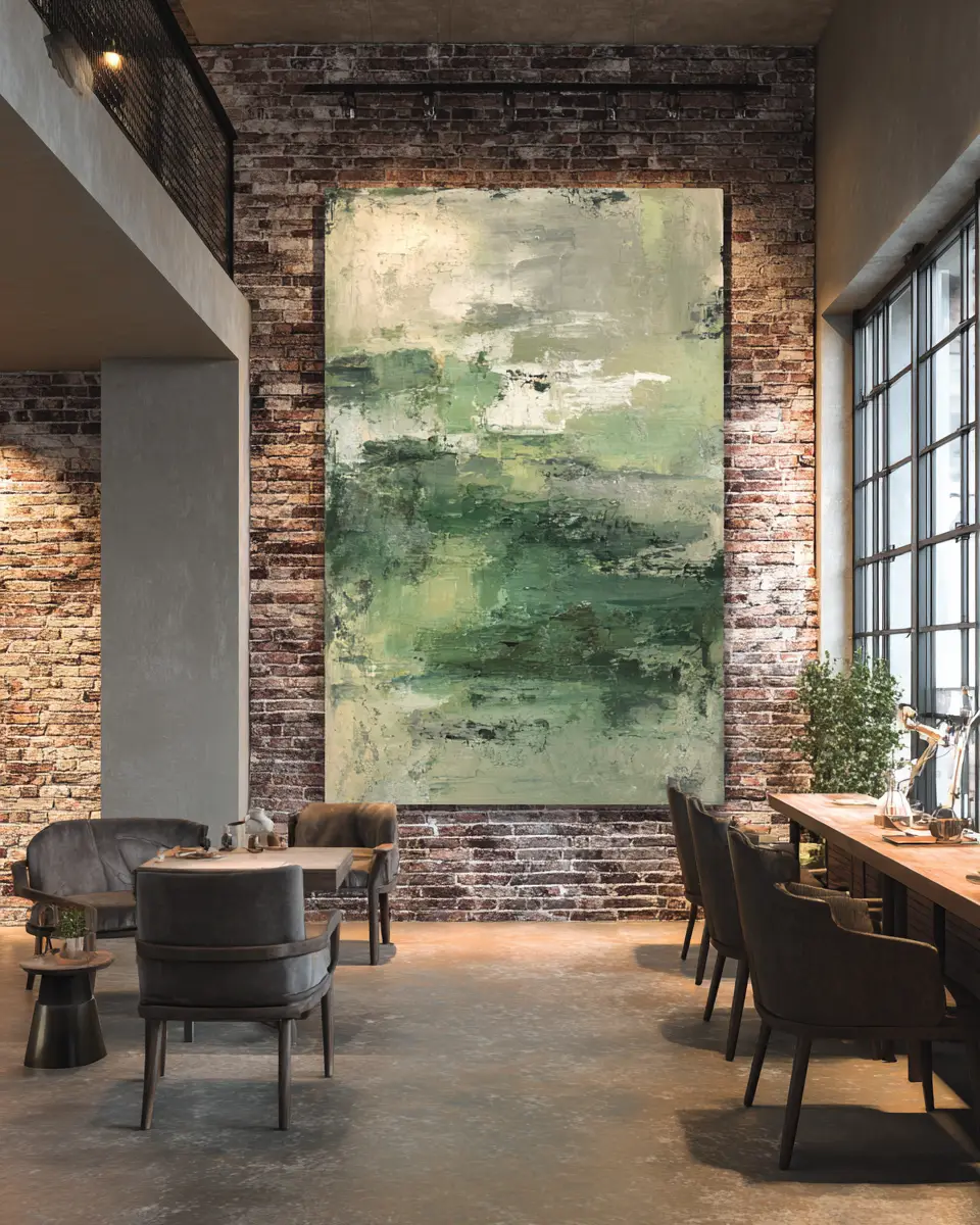 Sage Green Industrial Home Office Decor Ideas