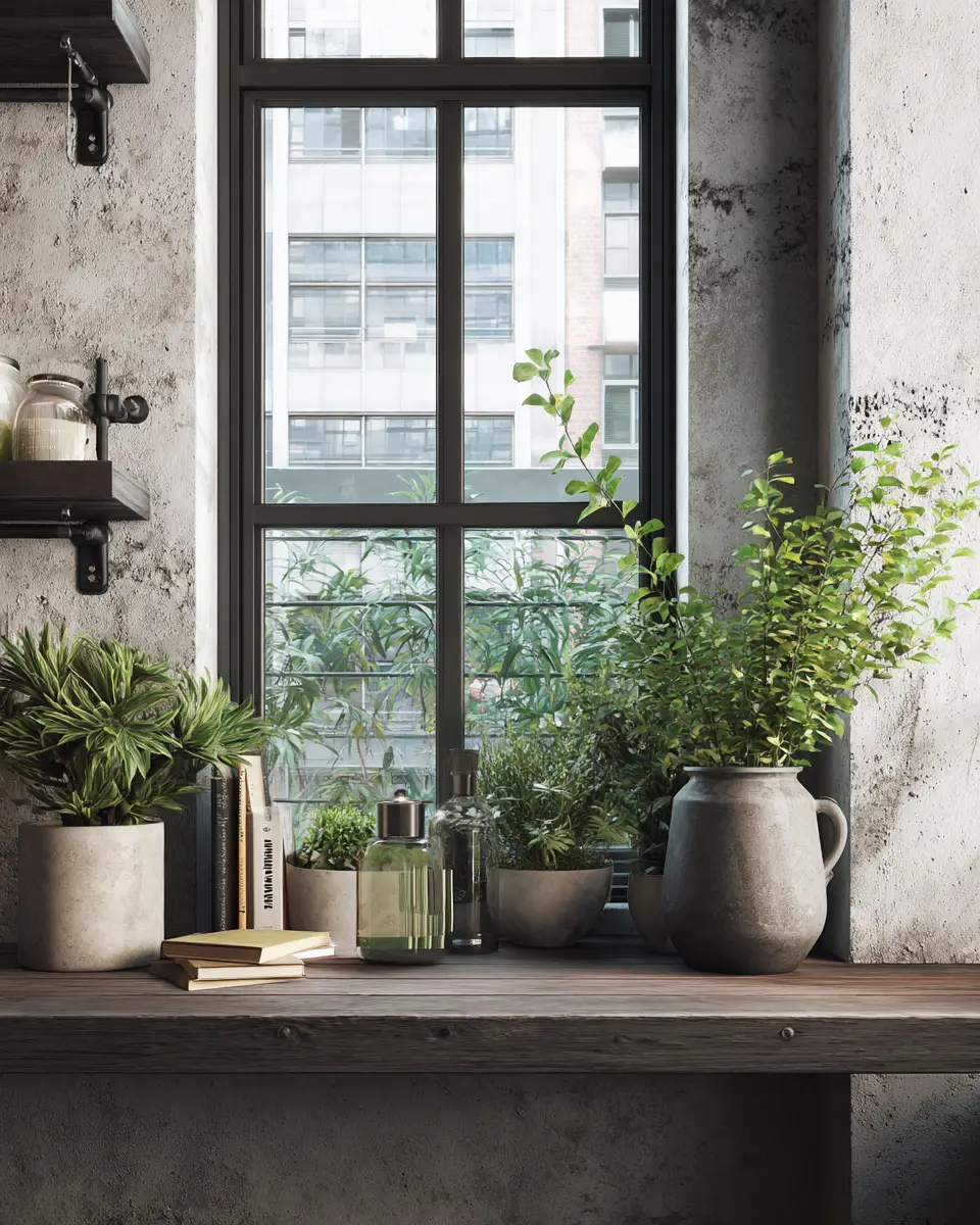 Sage Green Industrial Home Office Decor Ideas