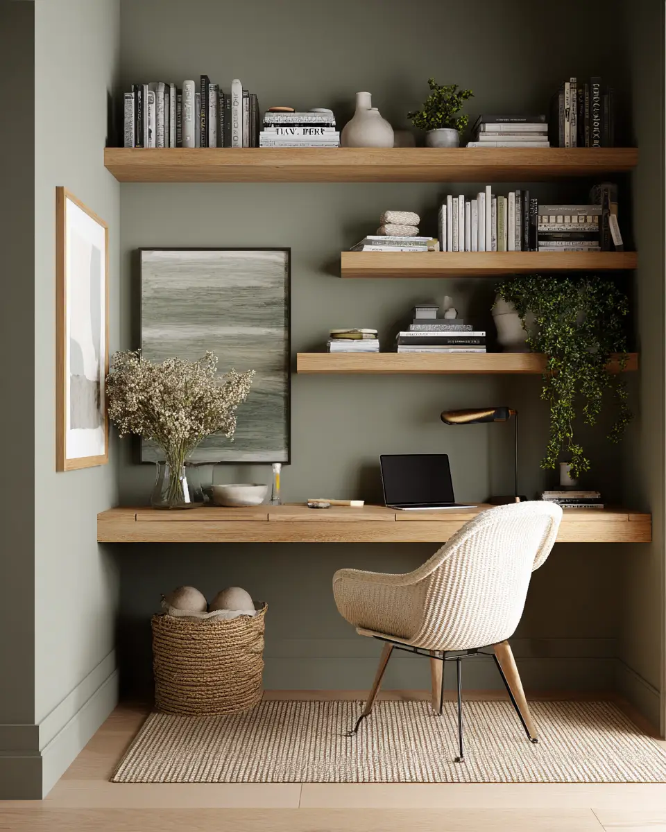 Sage Green Minimalist Home Office Decor Ideas