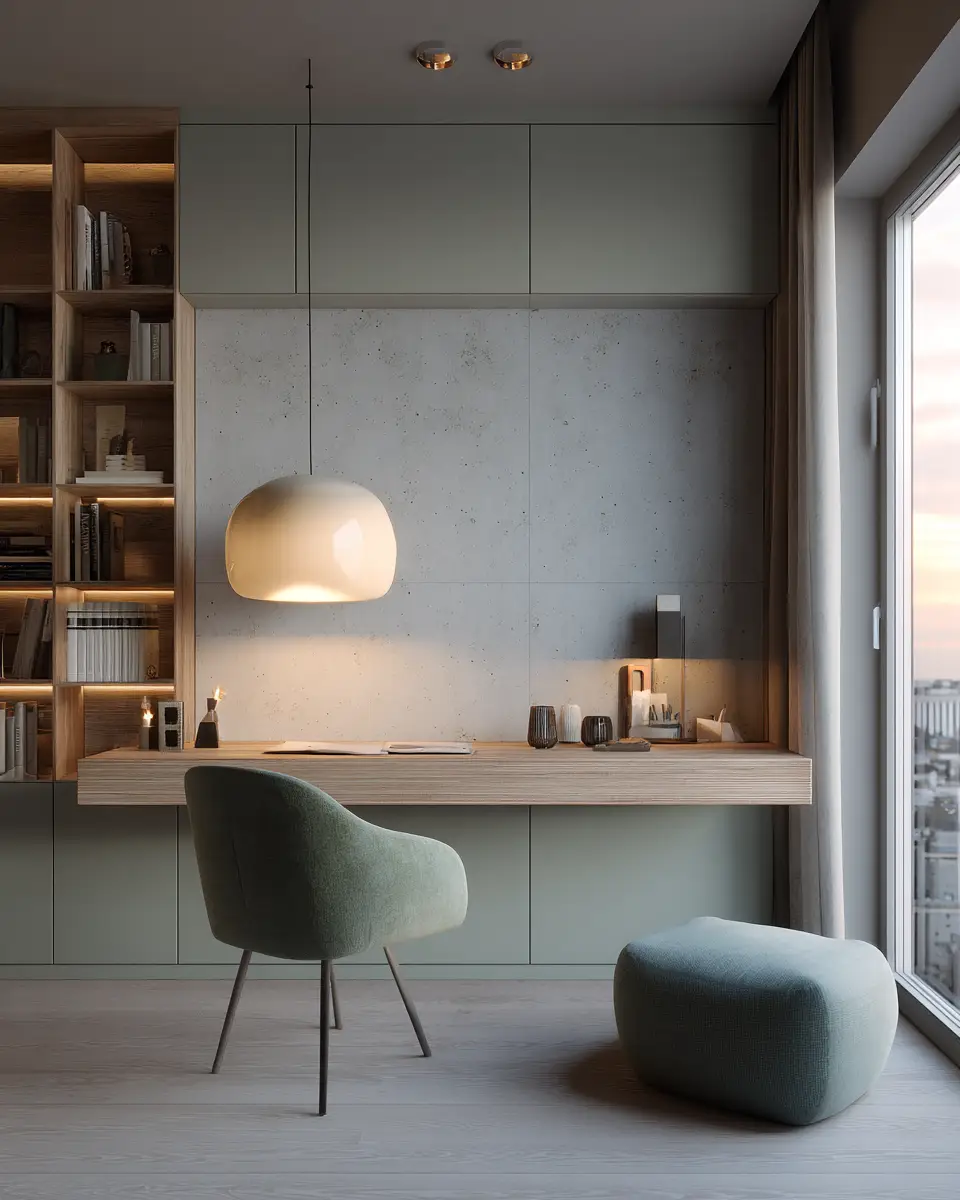 Sage Green Minimalist Home Office Decor Ideas