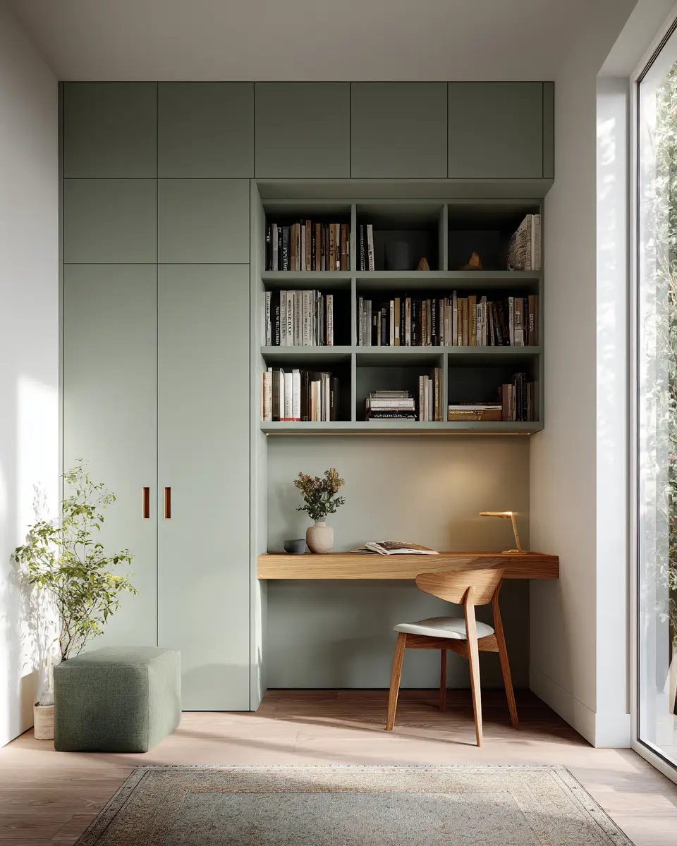 Sage Green Minimalist Home Office Decor Ideas