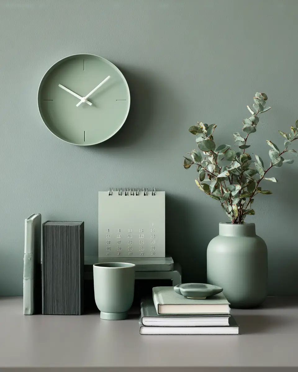 Sage Green Minimalist Home Office Decor Ideas