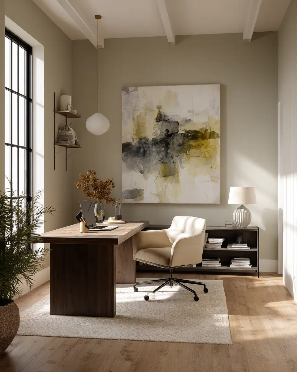 Sage Green Minimalist Home Office Decor Ideas