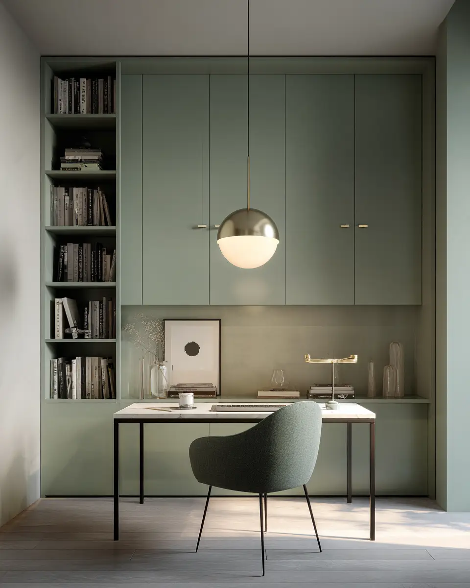 Sage Green Minimalist Home Office Decor Ideas
