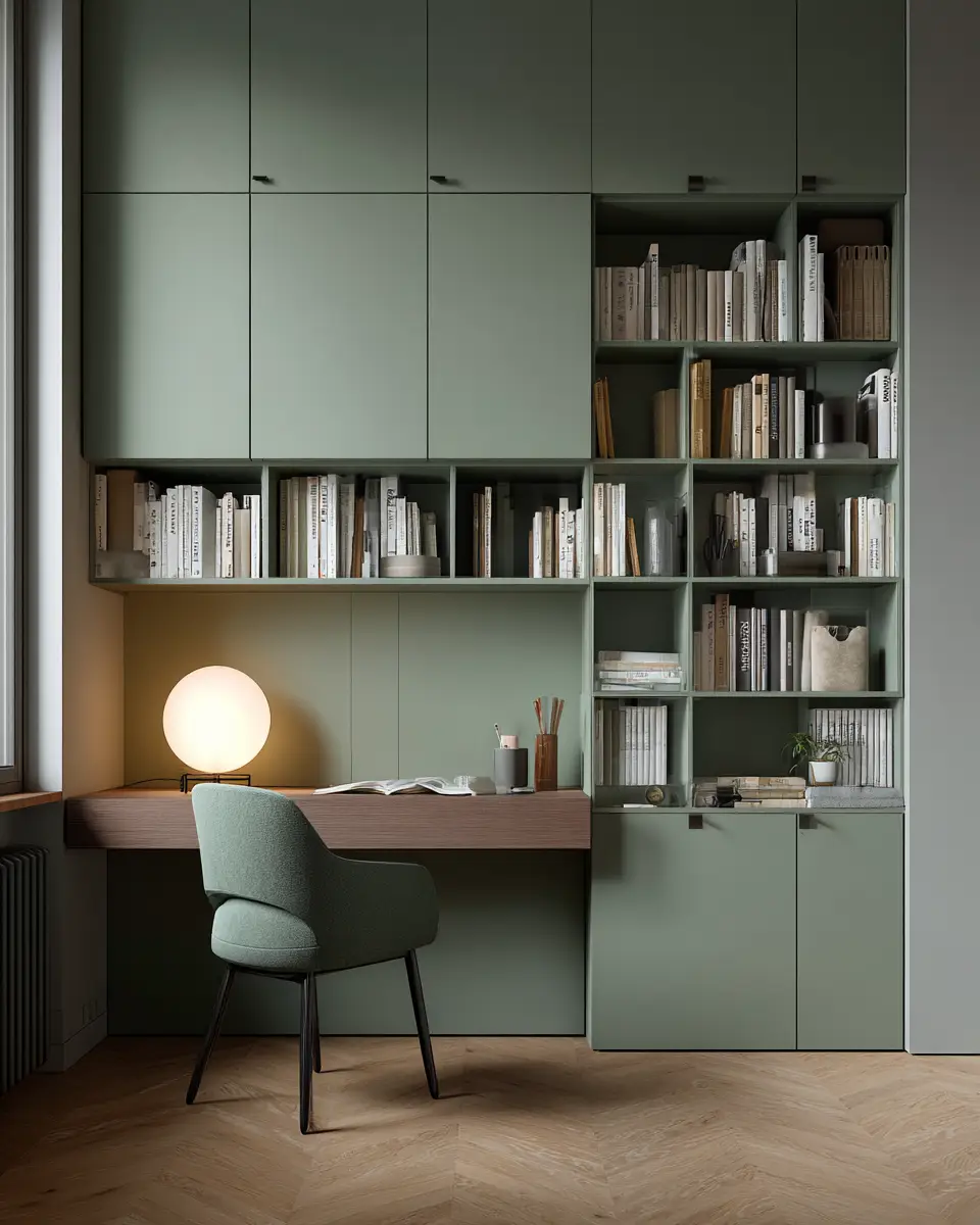 Sage Green Minimalist Home Office Decor Ideas