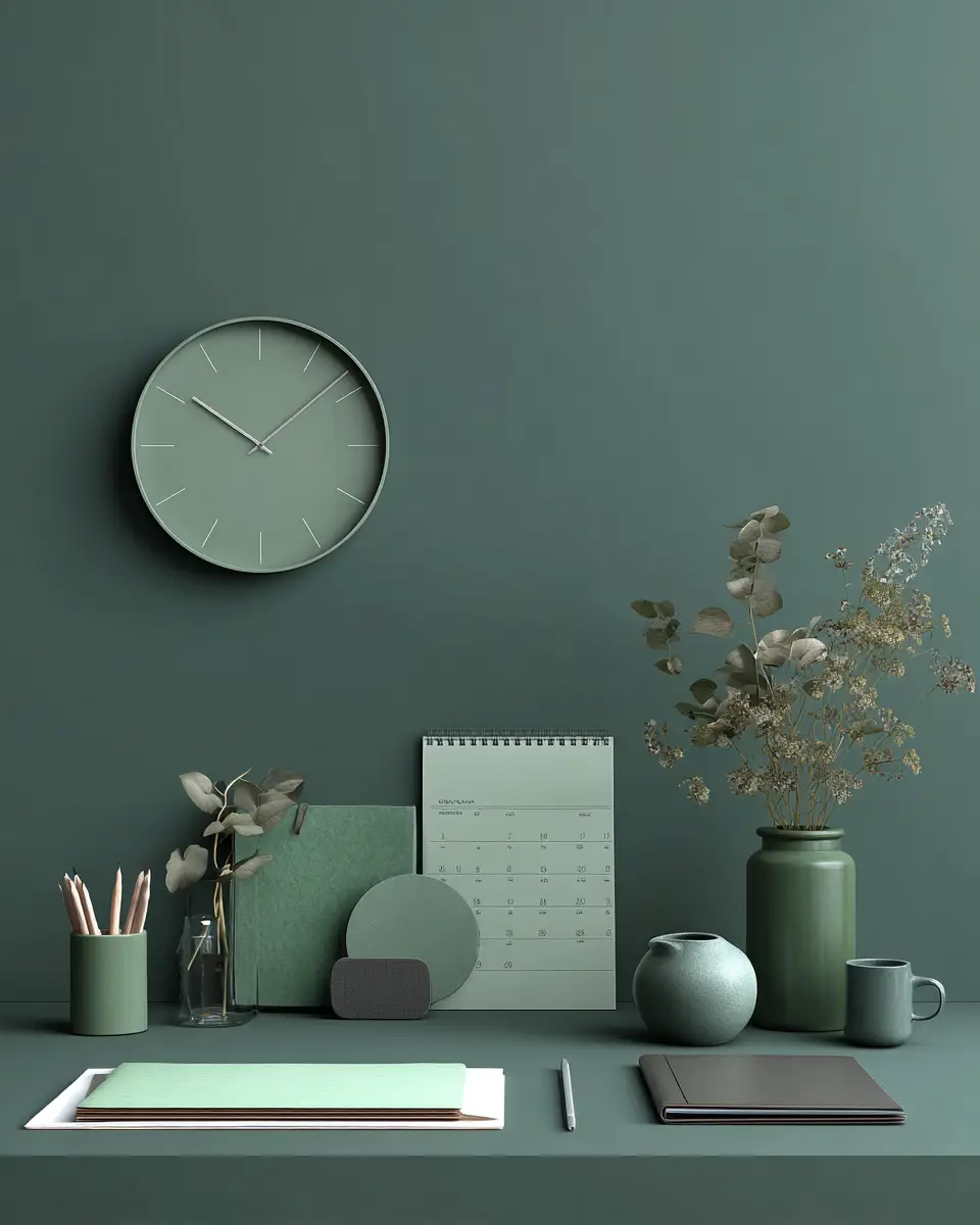 Sage Green Minimalist Home Office Decor Ideas