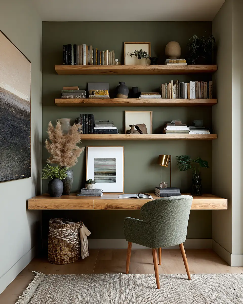 Sage Green Minimalist Home Office Decor Ideas
