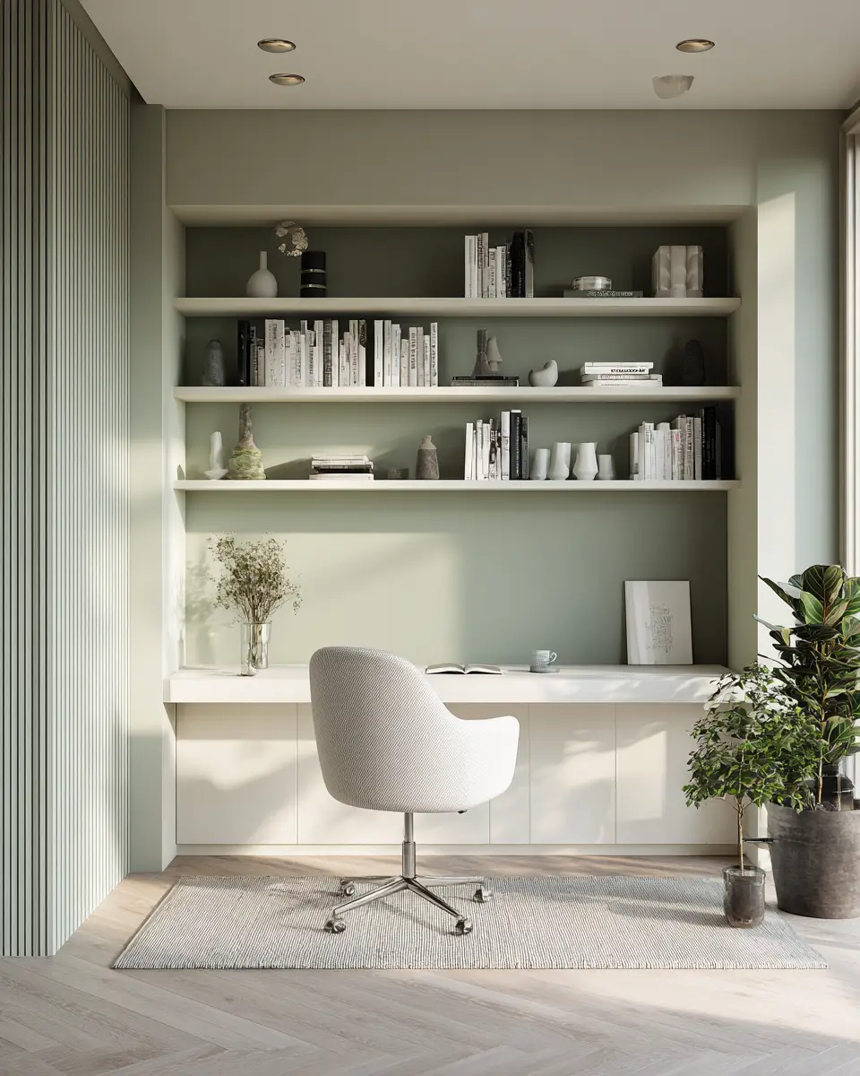 Sage Green Minimalist Home Office Decor Ideas