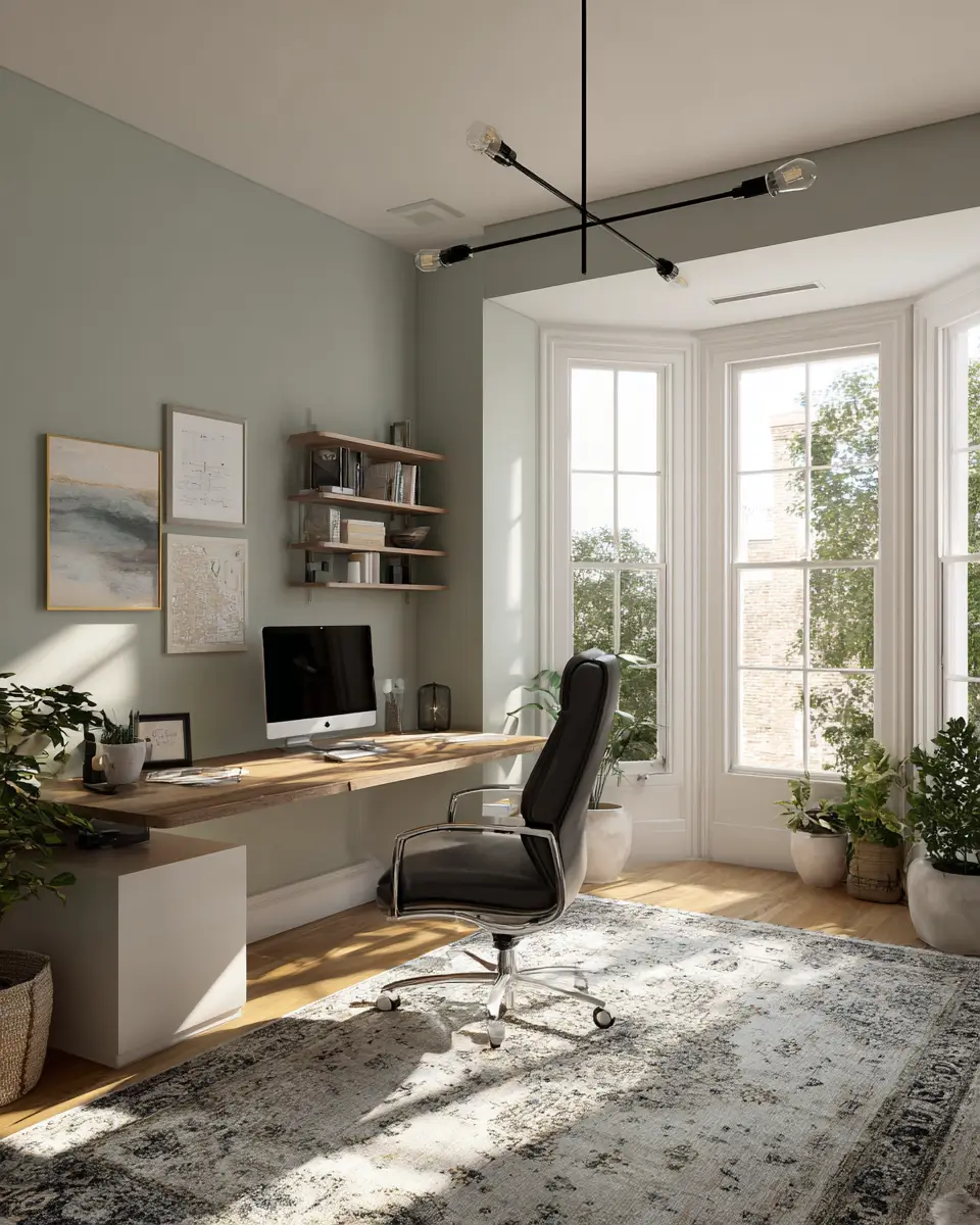 Sage Green Minimalist Home Office Decor Ideas